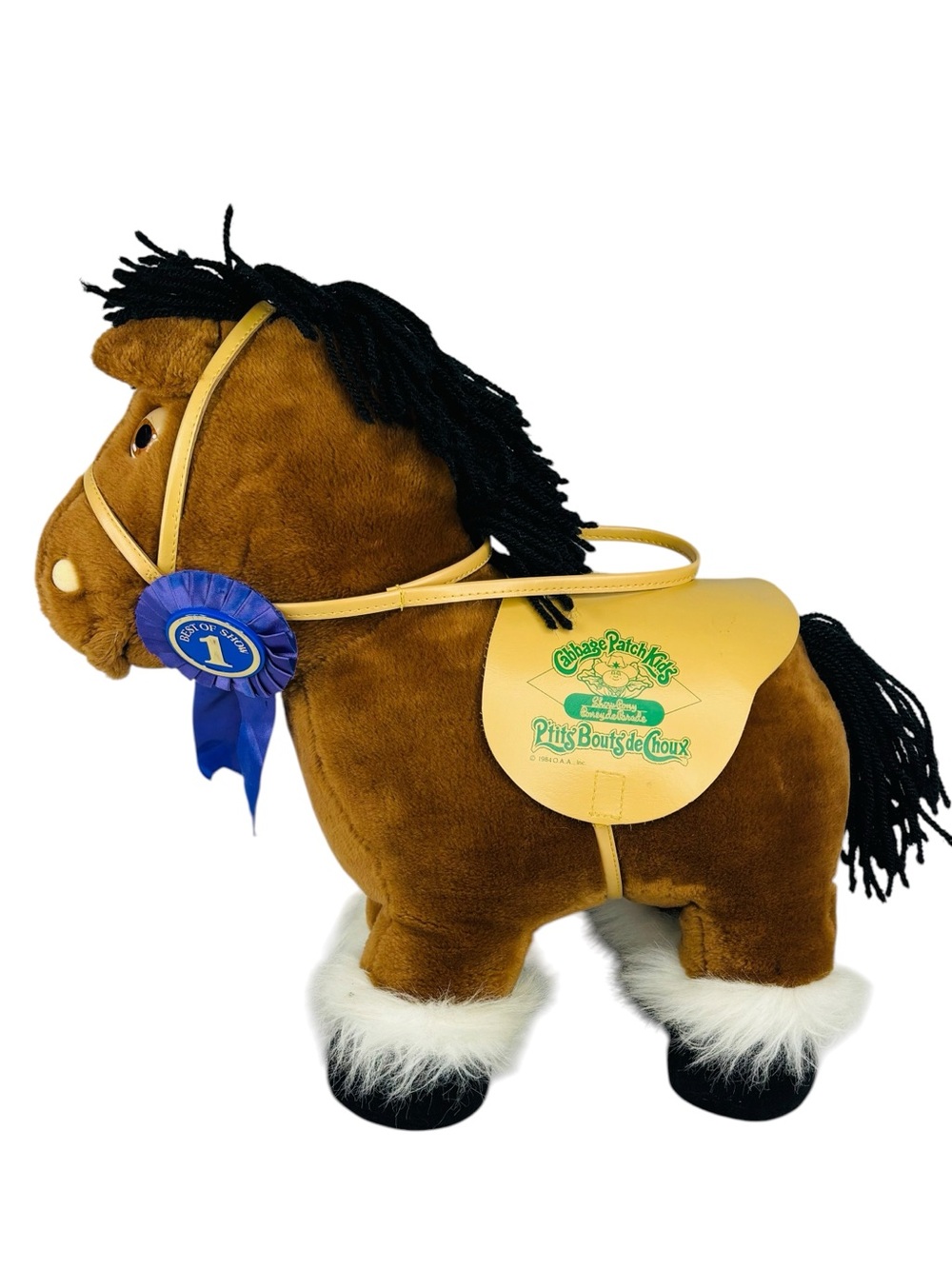 1984 Coleco Cabbage Patch Kids Show Pony With 1st Place Ribbon & Saddle Plush - Picture 11 of 12